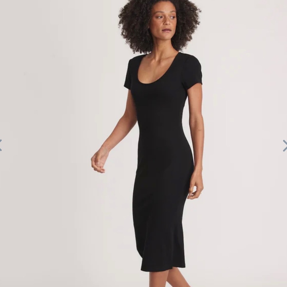 Marine Layer Lexi Black Midi Dress
